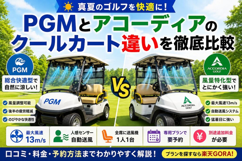 PGMとアコーディアのクールカート違いは？口コミ・風量を徹底比較